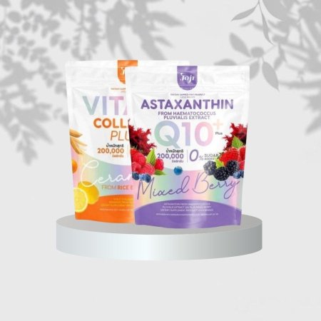 دو الكولاجين التايلندي بالبرتقال والتوت البري🫐✨ 2*10 Joji Collagen