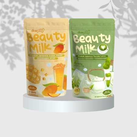 🥭🍵 Beauty Milk بكج المانجو + الماتشا… إشراقة يومية ومضادات أكسدة ✨